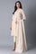 Beige Mandarin Neck Classic kurta