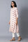 Peach Pink Placement Print kurta