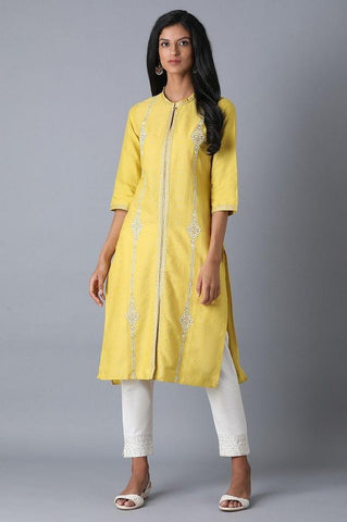 Yellow Straight kurta