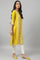 Mustard Yellow Placement kurta