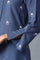 Blue Round Neck Printed kurta
