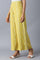 Yellow Printed Parallel Pants