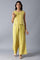 Yellow Printed Parallel Pants