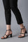 W Black Solid Square Toe Sleek Block Heel-Wwilly