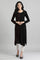 Black Round Neck Winter kurta