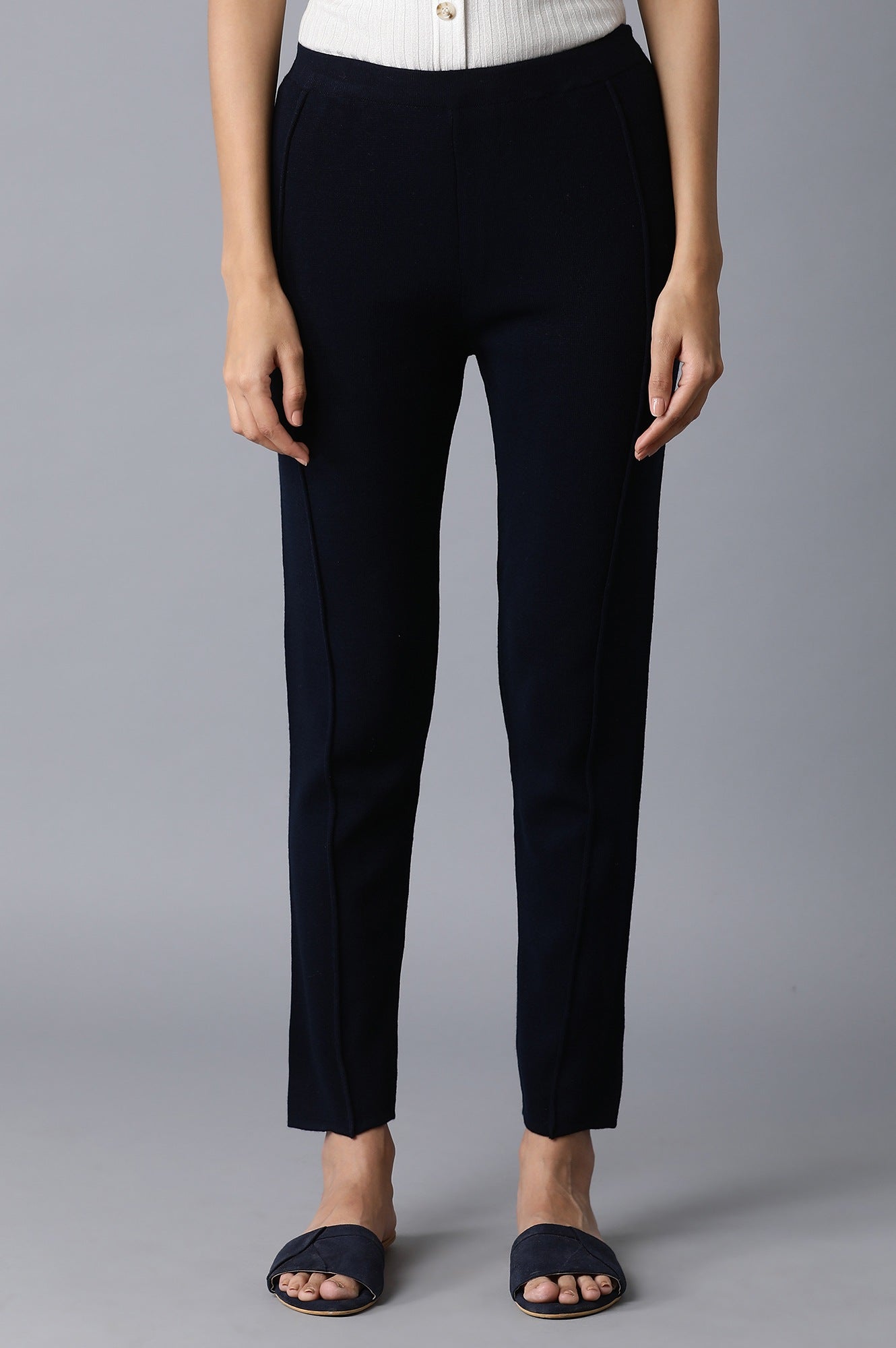 Navy Blue Basic Leggings