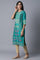 Leafy Green Tribal Print kurta