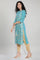 Blue Foil Print kurta