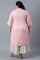 Baby Pink Band Collar kurta