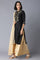 Black Straight Solid kurta-Flared Skirt-Dupatta Set