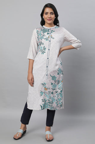Blue Printed kurta & Trousers Set