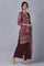 Dark Red kurta Parallel Pants Dupatta Set