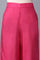 Dark Blue Embroidered kurta-Pink Parallel Pants-Dupatta
