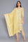 Yellow and Ecru Printed Dupatta