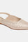 W Beige Embroidered Pointed Toe Flat-Wcharlotte