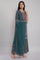Green Printed Straight kurta-Culottes-Dupatta Set