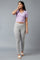 Grey Melange Jersey Pants