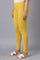 Yellow Solid Skinny Fit Cotton Tights With Elasticated Waistband