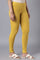 Yellow Solid Skinny Fit Cotton Tights With Elasticated Waistband