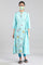 Blue Printed A-line kurta