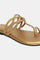 Aurelia Woven Design Antique Gold Round Toe Flat