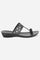Aurelia Black Laser Cut Almond Toe Wedge-Zjolie
