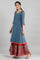 Blue Festive kurta Skirt Set