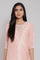 Pink Jacqurd Embroidered kurta