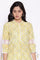 Misted Yellow kurta with Embroidery