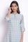 Grey Mist Geometric Print Straight kurta