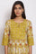 Celery Green kurta-Parallel Pants Set
