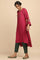 Fuchsia Modal Satin Flared kurta