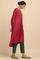 Fuchsia Modal Satin Flared kurta