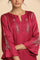 Fuchsia Modal Satin Flared kurta