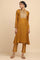 Dark Yellow Lustrous Modal Satin kurta