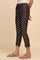 Dark Brown Jacquard Slim Pants