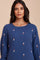 Blue Cotton Jacquard kurta