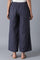 Indigo Printed Flared Parallel Pants