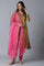 Dark Pink Solid Salwar Pants