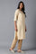 Beige Embroidered kurta