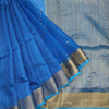 Vibrant Blue Silk Saree With Sequin Embroidery