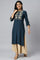 Blue Zari Embroidered and Sequin Work kurta