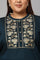 Blue Zari Embroidered and Sequin Plus Size kurta