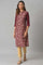 Brown Floral Printed Sequined Ethnic kurta