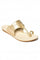 Aurelia Off White Textured Almond Toe Flat