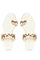 Aurelia Embroidered Ecru Almond Toe Flat