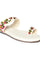 Aurelia Embroidered Ecru Almond Toe Flat