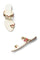 Aurelia Embroidered Ecru Almond Toe Flat