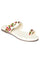 Aurelia Embroidered Ecru Almond Toe Flat