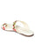 Aurelia Embroidered Ecru Almond Toe Flat